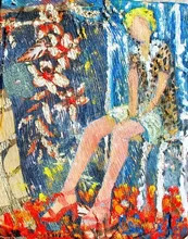Valerio BETTA - Painting - Giovane modella in posa per book