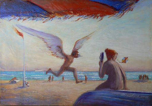 Henri EISENBERG - Gemälde - Icare naval, ou La Tragedia del Arte