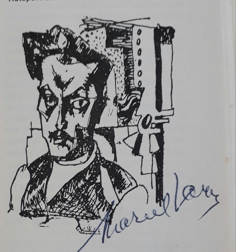 Marcel JANCO - Grabado - Self portrait-DaDa publication