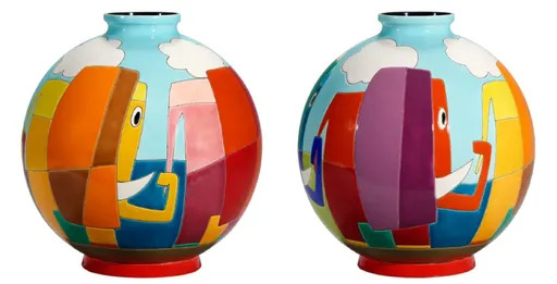 Christophe JEHAN - Ceramic - La marche des éléphants