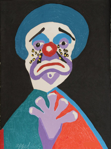 Karel APPEL - Print-Multiple - The clown with the golden tears