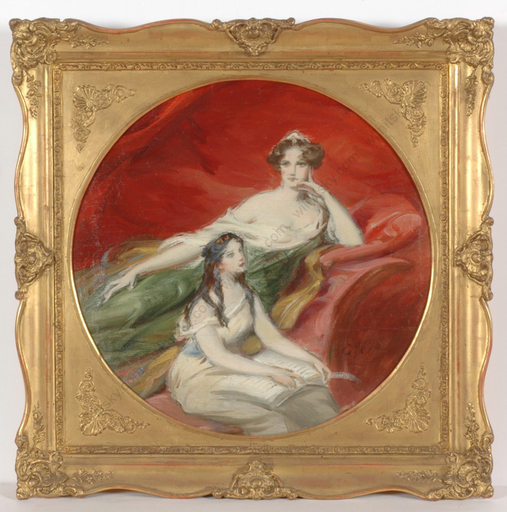 Adolf PIRSCH - Gemälde - "Artist's wife and daughter"