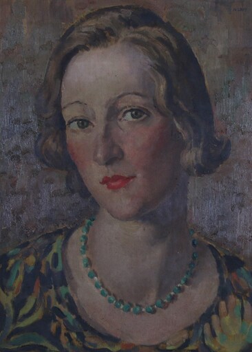 Neville LEWIS - Painting - Portrait of Jean Young