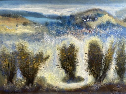 Albert GOLDMAN - Painting - Tree in Galilee