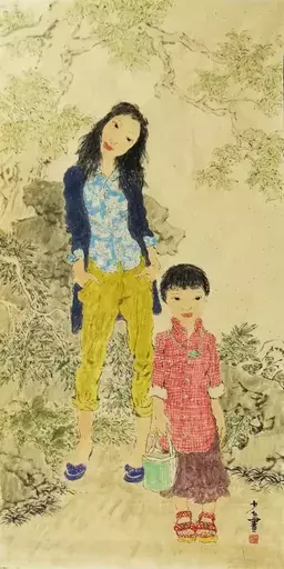 陈少立 - 绘画 - Mother and Daughter