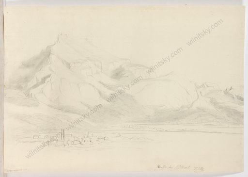 Heinrich OTTO - Dibujo Acuarela - "Motif of South Tyrol", drawing, 2nd half of 19th century