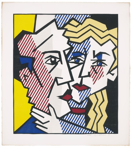 罗伊•利希滕斯坦 - 版画 - The Couple, from Expressionist Woodcut Series
