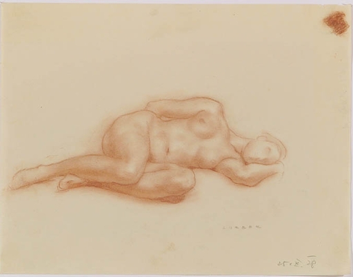 Ferdinand LORBER - Disegno Acquarello - "Female Nude", Drawing, 1928