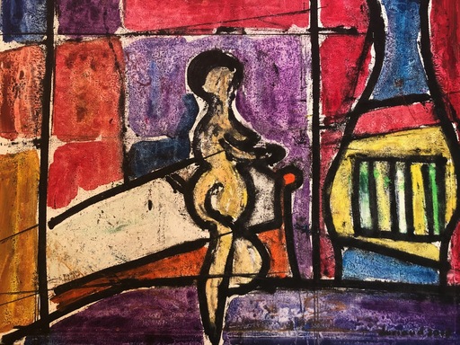 Christian DURIAUD - Painting - Nu à la fenêtre