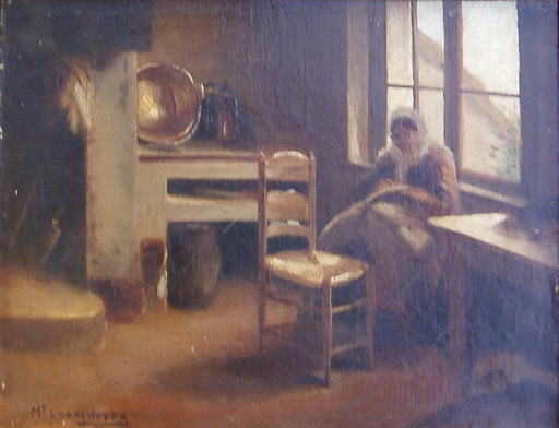 María del Carmen CORREDOYRA Y RUIZ DE BARO - Gemälde - costurera