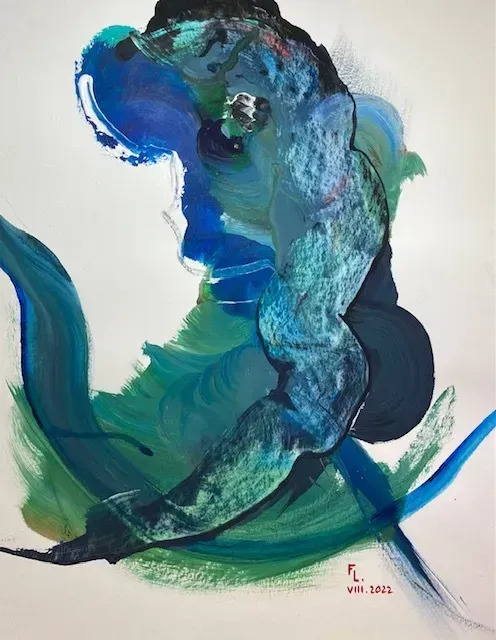 Françoise LEBLANC - Zeichnung Aquarell - FEMME QUE J'AIME 10