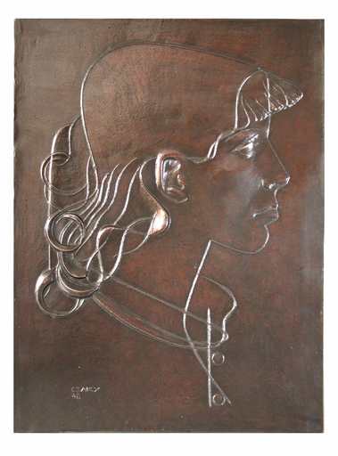 Joseph CSAKY - 雕塑 - Jeune Fille à la Frange