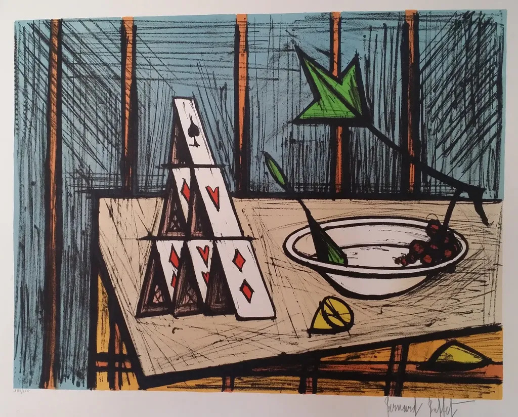 ベルナール・ビュッフェ「Nature morte a la lampe」 ベルナール・ビュッフェ「Nature morte a la lampe」