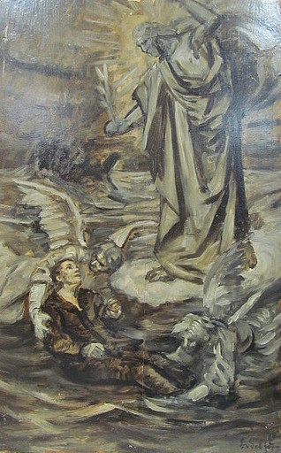Eduard Karl Franz VON GEBHARDT - Gemälde - Errettung bzw. Himmelfahrt Schiffbrüchiger