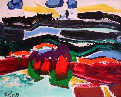 Valdis BUSS - Painting - At the Lake