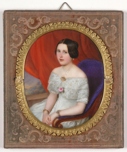 Jakob SPELTER - Miniatur - "Portrait of a young royalty"(?), miniature on porcelain
