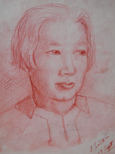 Eiichi SAITO - Drawing-Watercolor - PORTRAIT - JAPON