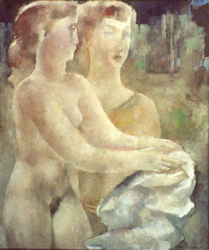 Rodolphe Théophile BOSSHARD - Painting - Deux femmes à la serviette blanche