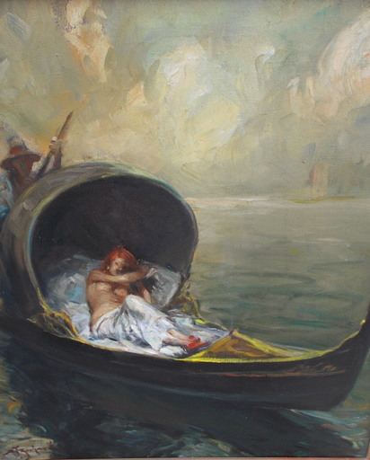 Richard DURANDO TOGO - Gemälde - Le gondolier