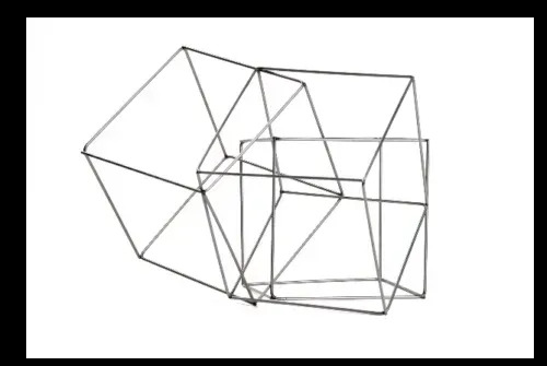 François MORELLET - Sculpture-Volume - 3 cubes imbriquès