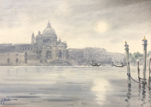 Adolphe MATHIS - Drawing-Watercolor - Venise