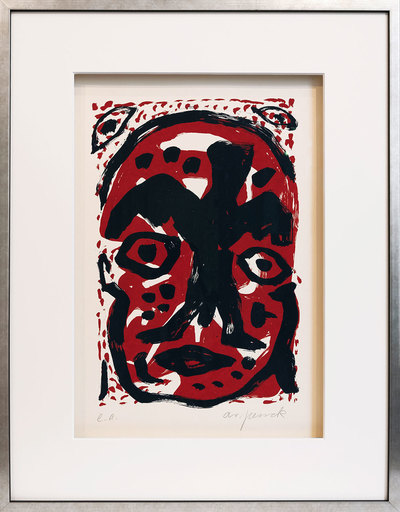 A.R. PENCK - Print-Multiple - Self with eagle - Selbst mit Adler