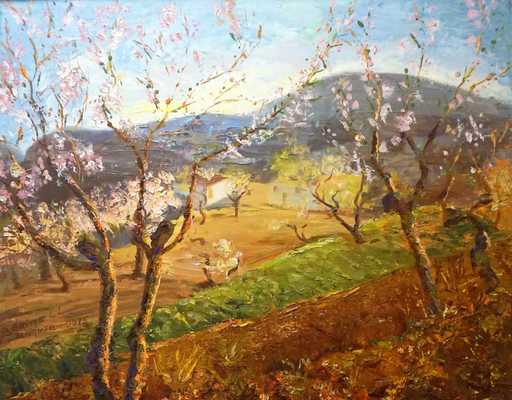 Angeles BENIMELLI - Painting - "Almond field"