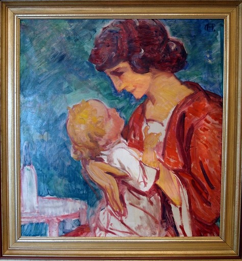 Hans CHRISTIANSEN - Peinture - Maternité
