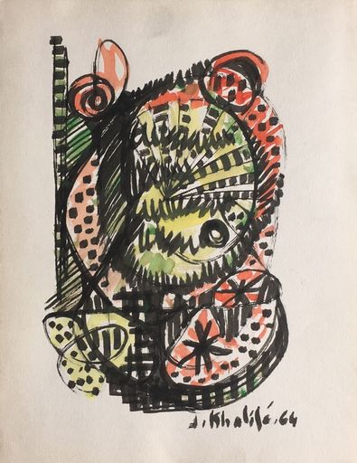Jean KHALIFEH - Drawing-Watercolor - COMPOSITION VI