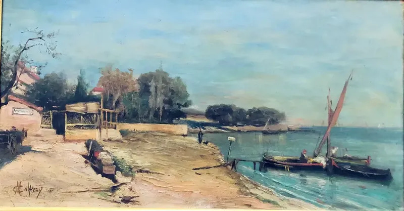 Get Wallpaper Scene Animee Plage Des Martigues By Charles Malfroy Buy Art For iPhone