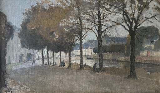 Louis Marie DESIRÉ-LUCAS - Painting - Fin d'automne, Quimperlé