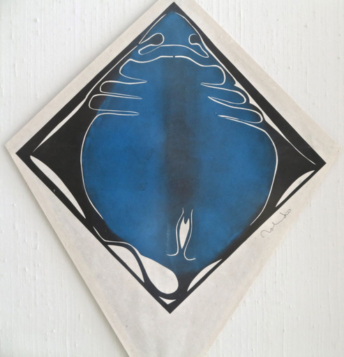 Francisco TOLEDO - 绘画 - Blue sting ray kite