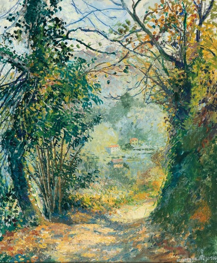 Georges MANZANA-PISSARRO - Peinture - Le Jardin de l'Artiste, l'Annonciade, Menton