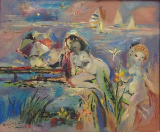 Ludwig KLIMEK - Peinture - Dans la lumière rose du soir