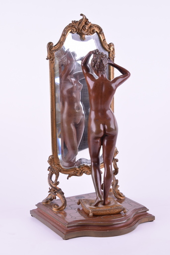 Emile PINEDO - Scultura Volume - Nude Before A Cheval Mirror
