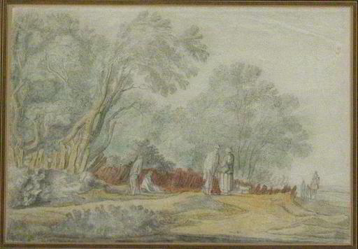 Pieter DE MOLIJN - Zeichnung Aquarell - Landscape by Forest