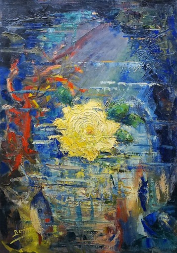 Angeles BENIMELLI - Painting - Mysterious rose