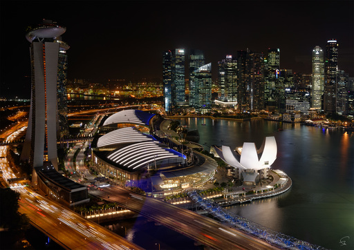 Bruno PAGET - Photo - Singapore "Marina Bay from the Flyer" #3