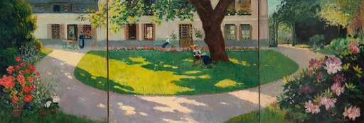 Narcisse GUILBERT - 绘画 - Au jardin
