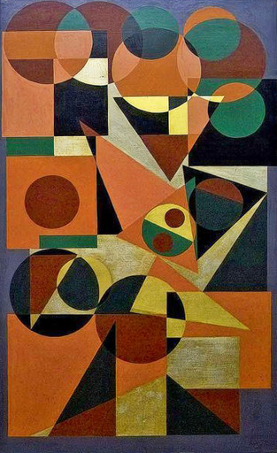 Franz Josef SCHÄFFLER - Gemälde - Komposition mit Kreisen