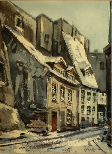 Edvins ANDERSONS - Drawing-Watercolor - Old Riga