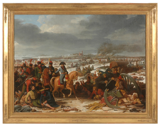 Adolphe ROEHN - Painting - "Le lendemain de la bataille d'Eylau", sensational find!!, 1