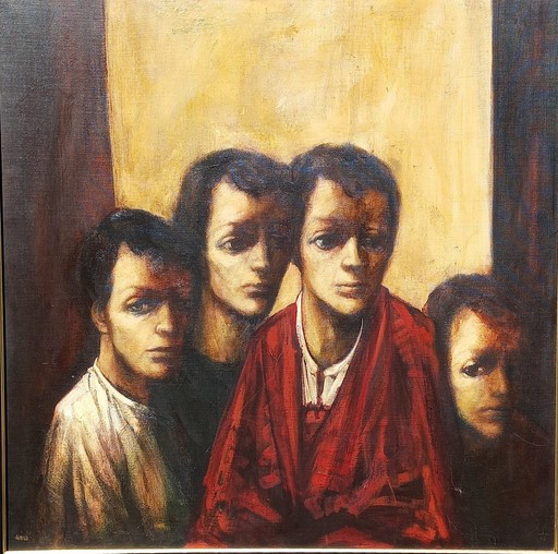 Pierre LAFFILLÉ - Gemälde - 4 Garçons
