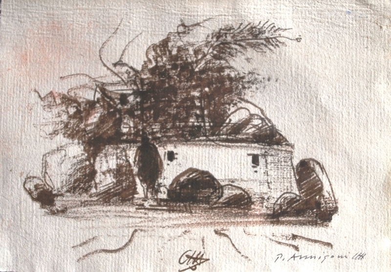 Pietro ANNIGONI - Drawing-Watercolor - Paesaggio