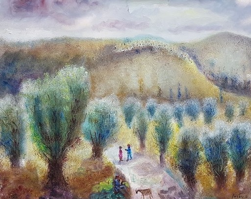 Albert GOLDMAN - Peinture - Tiberias Landscape