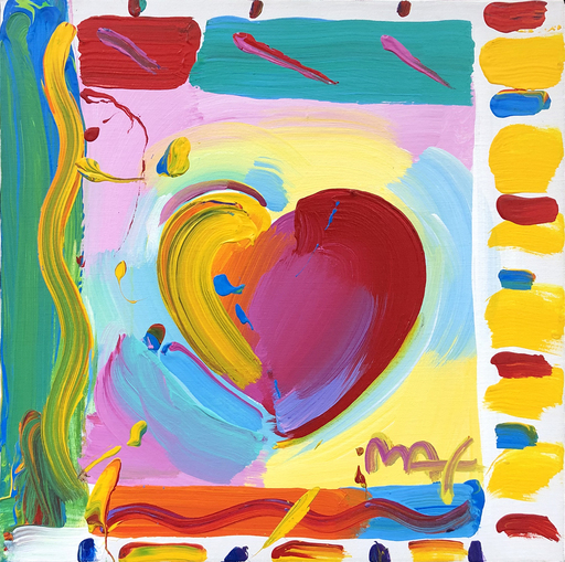 Peter MAX - Peinture - Heart