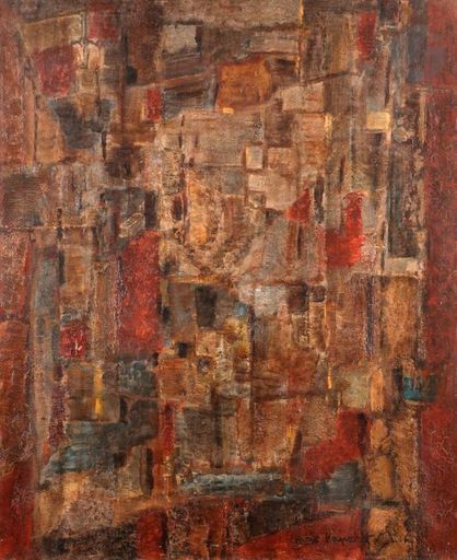 Max PAPART - Peinture - Composition, 1959