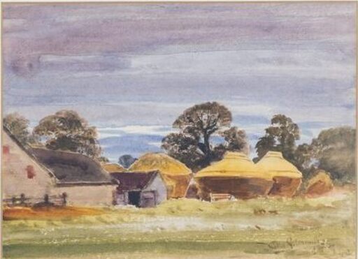 Walter H. GOLDSMITH - Disegno Acquarello - 'Landscape with Farm'