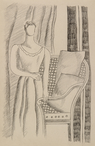 Fernand LÉGER - Zeichnung Aquarell - Etude pour le portrait de Madame Chester Dale