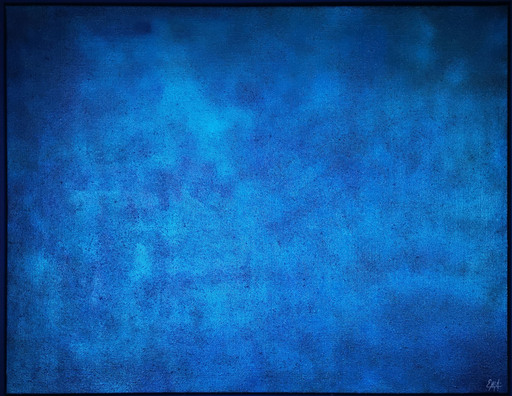 Elodie DOLLAT - Peinture - Monochrome bleu IV